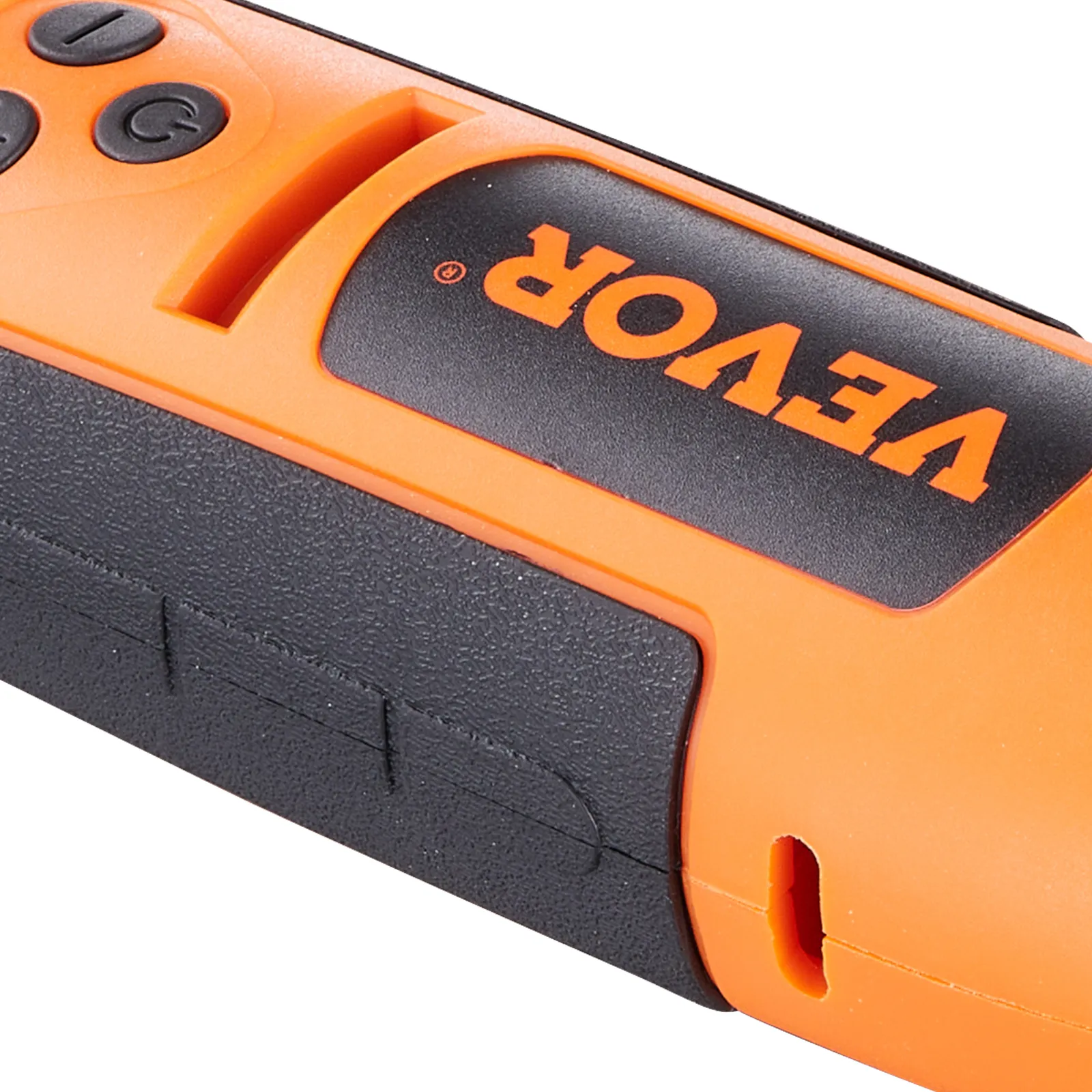VEVOR rotary tool kit with black buttons and orange handle, brand name prominently displayed.