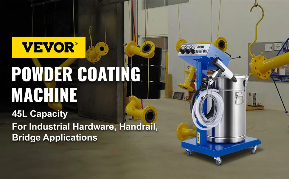 VEVOR powder coating machine for industrial hardware and handrail applications.