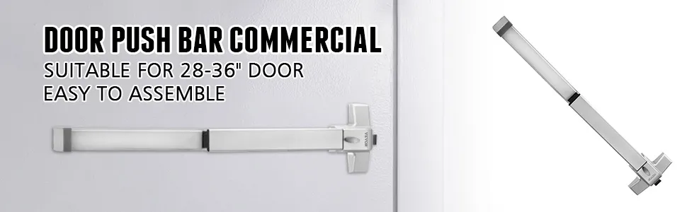 door push bar commercial suitable for 28-36" doors, easy to assemble VEVOR panic bar