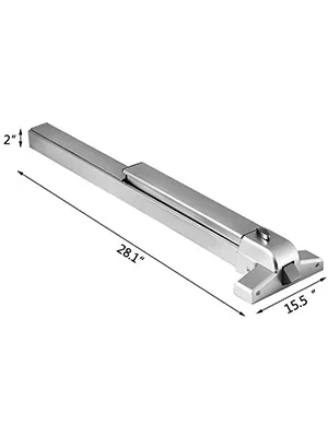 VEVOR panic exit device with dimensions 28.1" x 15.5" x 2".