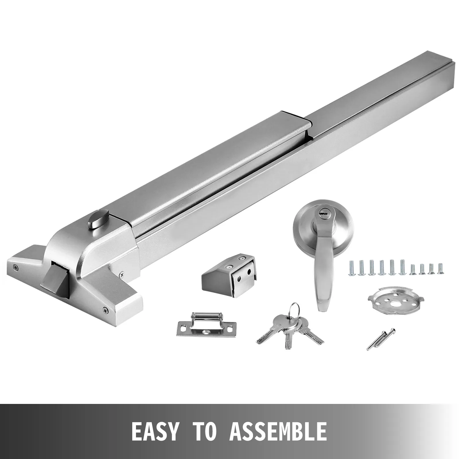VEVOR panic exit device with assembly parts and keys, easy to assemble.