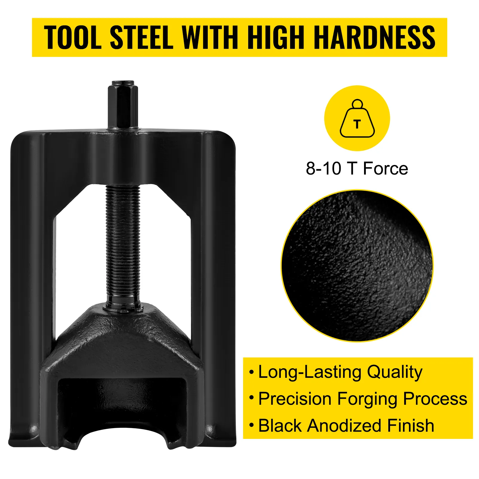 VEVOR u joint puller made of tool steel with high hardness, 8-10 t force.