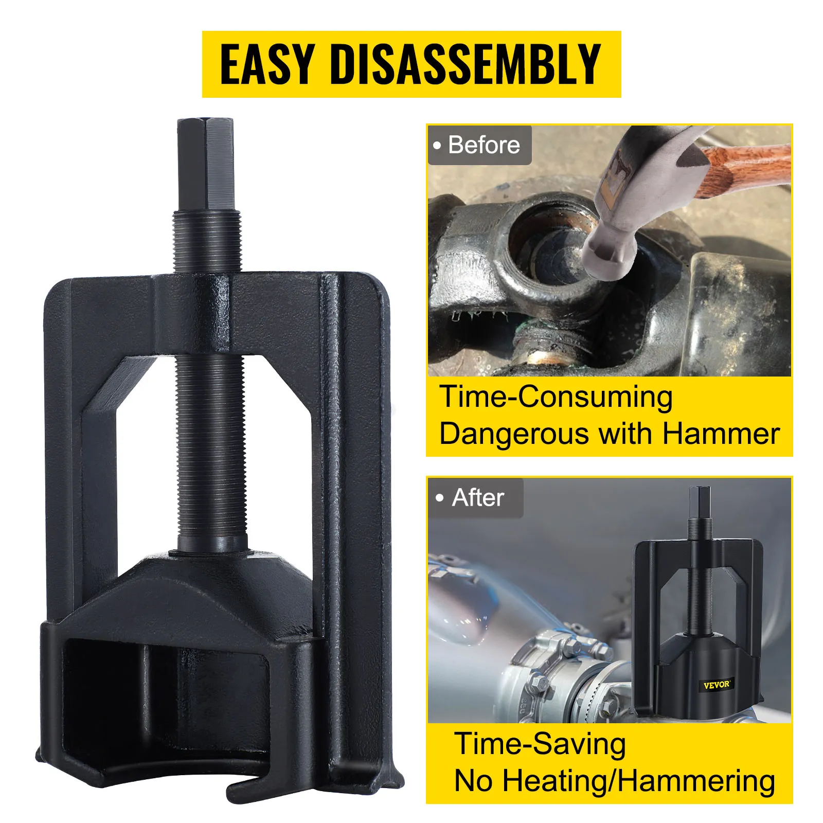 VEVOR u joint puller for easy, safe disassembly without hammering or heating.