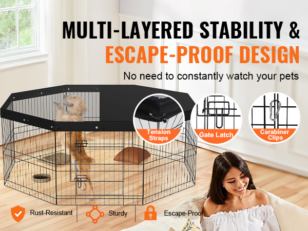 dog crate with attached pen