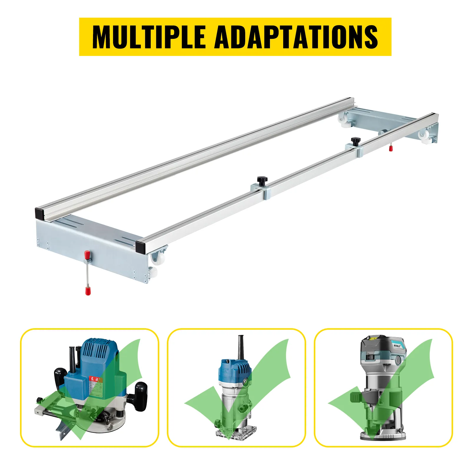 Trineo de enrutador VEVOR con múltiples adaptaciones de enrutador.