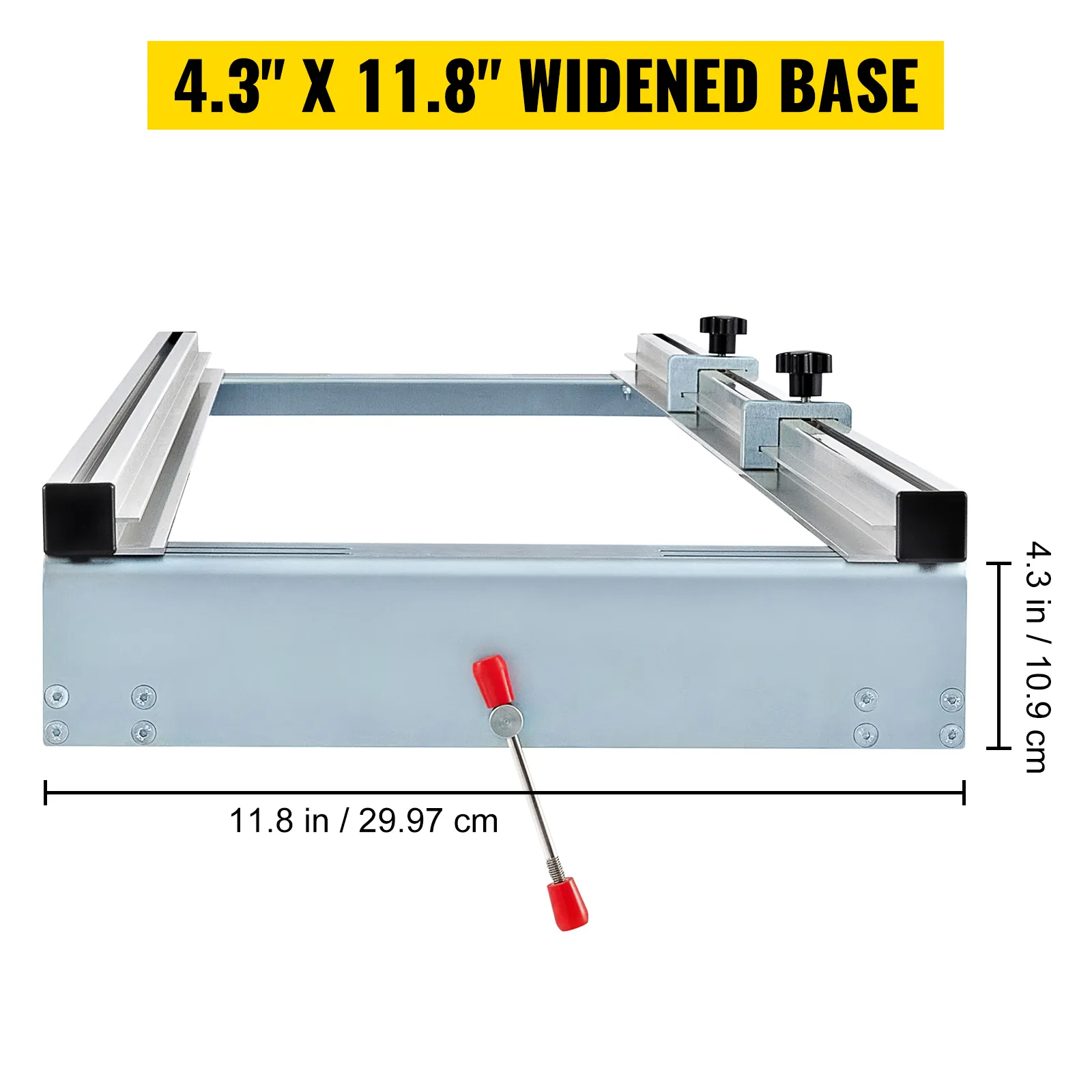 Base ensanchada para fresadora VEVOR, 4,3" x 11,8", con abrazaderas ajustables