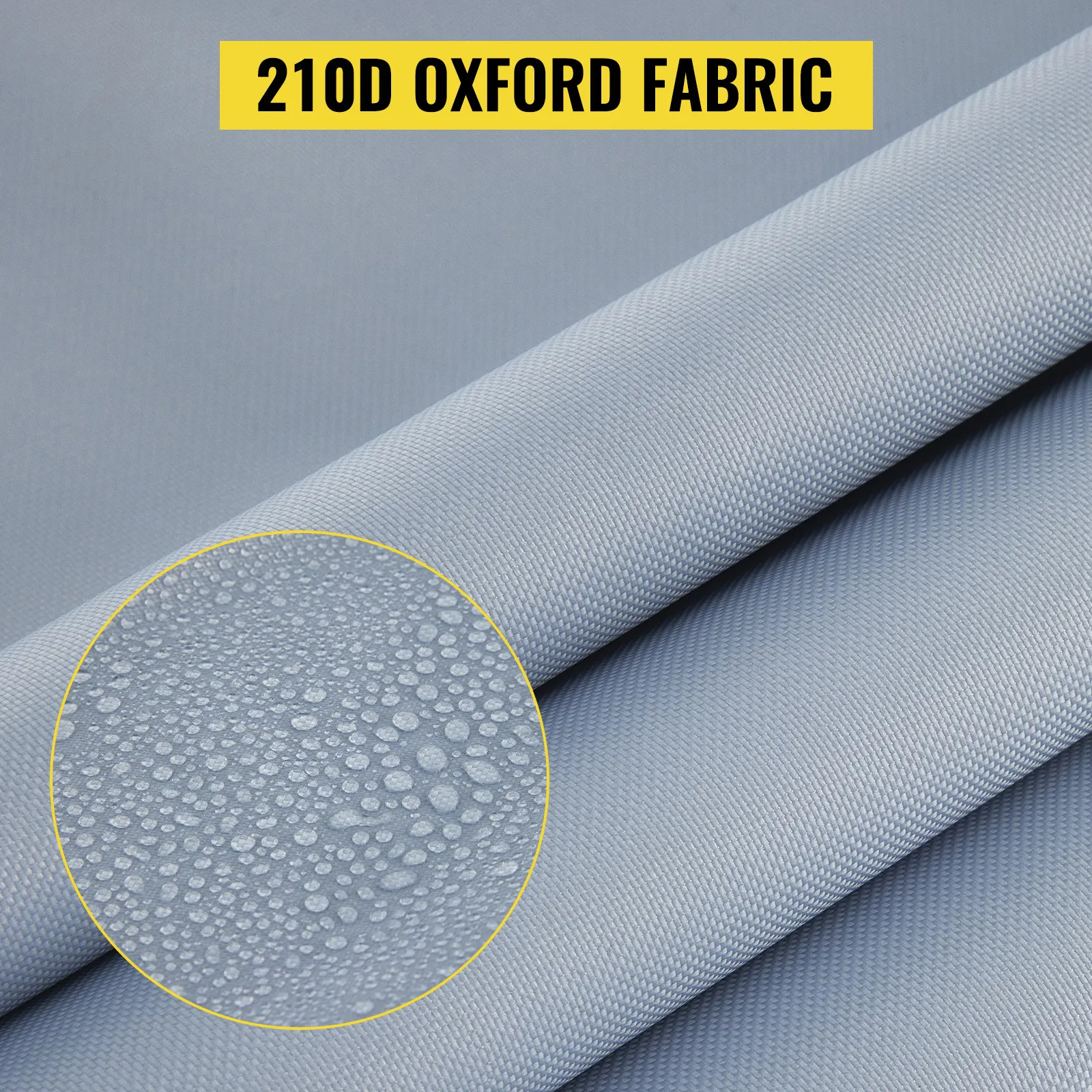Tejido Oxford 210D con gotas de agua, utilizado en la cubierta para barco tipo T de VEVOR.