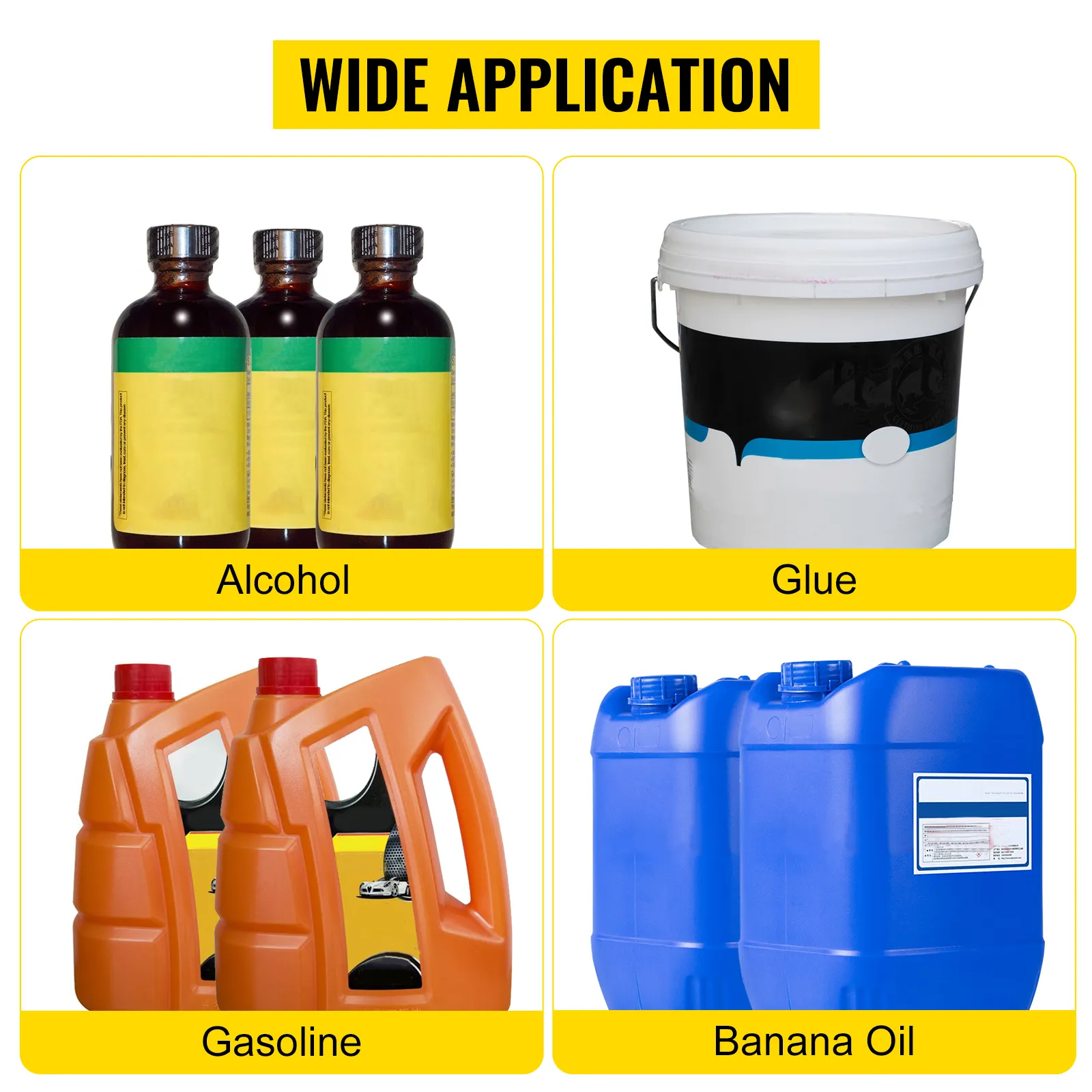 Amplia aplicación del gabinete de almacenamiento inflamable VEVOR para alcohol, pegamento, gasolina y aceite de plátano.