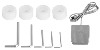 cuatro espaciadores, tres llaves hexagonales, llave pequeña y pedal para máquina tapadora de rosca VEVOR.