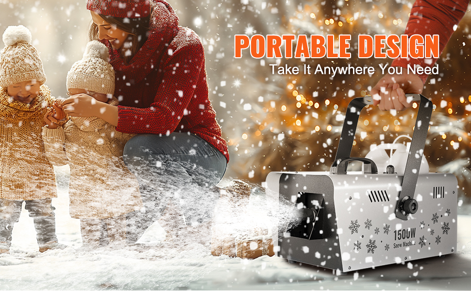 Machine à Neige VEVOR 1200W Avec Support Réglable Et Télécommande - Pour Noël, Mariages, événements Intérieurs - 5