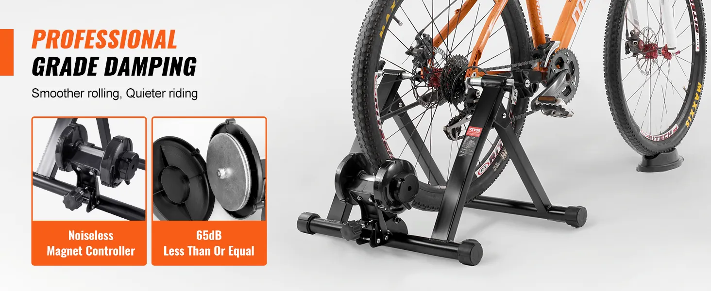 VEVOR bike trainer stand with noiseless magnet controller and professional grade damping.