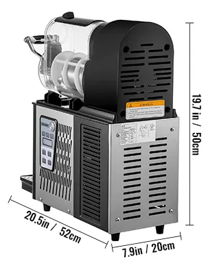 Máquina de granizados VEVOR con dimensiones de 19,7 x 20,5 x 7,9 pulgadas