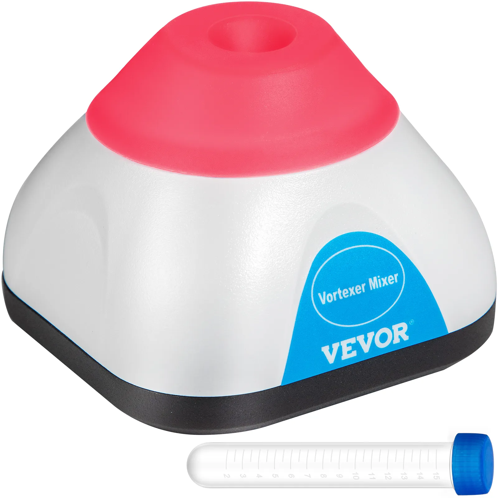 VEVOR vortex mixer with red top and included clear plastic test tube