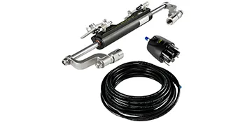 Kit de dirección hidráulica VEVOR con cilindro, mangueras y bomba de dirección.
