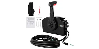 Control de acelerador para barco VEVOR con manija, cables y accesorios de instalación
