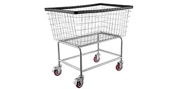 VEVOR-Wäschewagen aus Draht mit Rädern und Metalldrahtkorb.