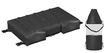 Bolsa de almacenamiento VEVOR T-top negra con correas seguras y diseño duradero, que se muestra en diferentes orientaciones.