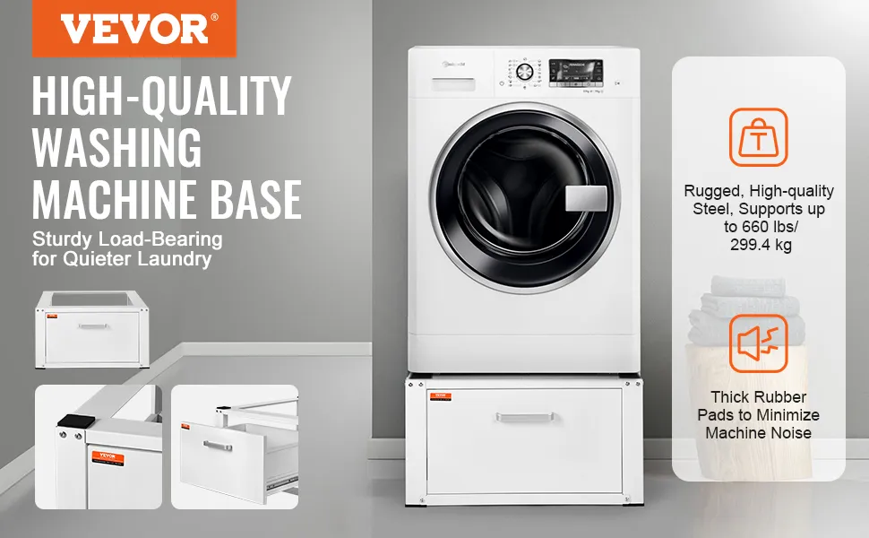 MATALDE Washer And Dryer Stand Fit 27 And 28 Inch - Heavy