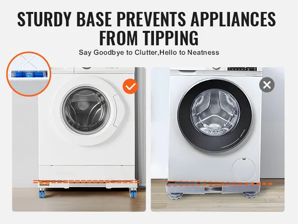 sturdy base for appliances, prevents tipping, includes 8 leveling tools, VEVOR mini fridge stand.