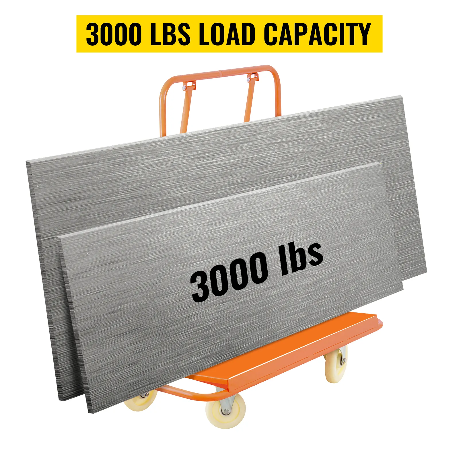 VEVOR drywall cart holding panels with 3000 lbs load capacity.