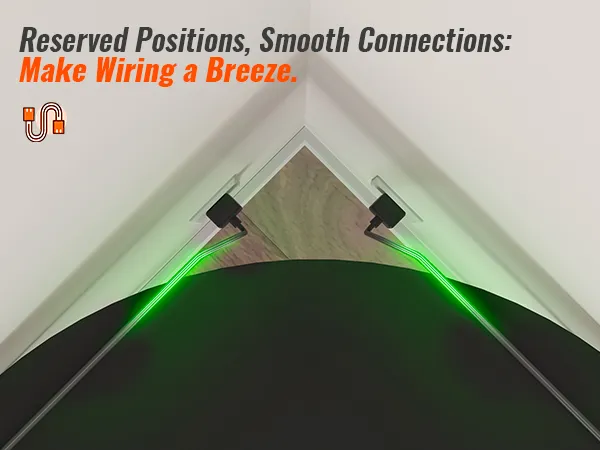 reserved positions for smooth connections, VEVOR l shaped computer desk, make wiring a breeze.