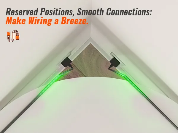 reserved positions and smooth connections on VEVOR l shaped computer desk make wiring a breeze.