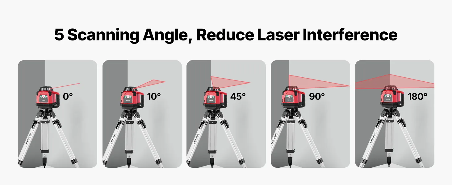 VEVOR Rotary Laser Level Kit, 1650ft 360-Degree Self Leveling Red Horizontal Laser Transit,with Heavy-duty Tripod, Receiver, Remote Control, Toolcase, IP54 Waterproof, 0.06 in/100 ft for Construction