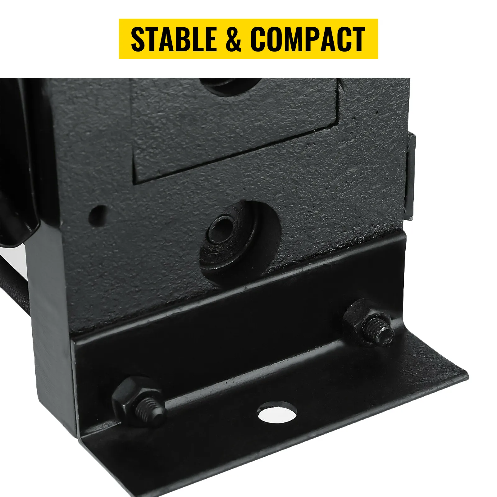 VEVOR wire stripping machine - stable and compact base design, black metal structure.