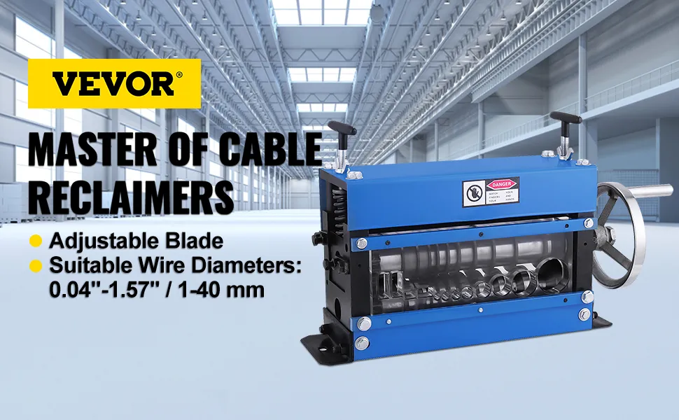 Macchina spelafili VEVOR, lama regolabile, adatta per diametri di filo da 1 a 40 mm.