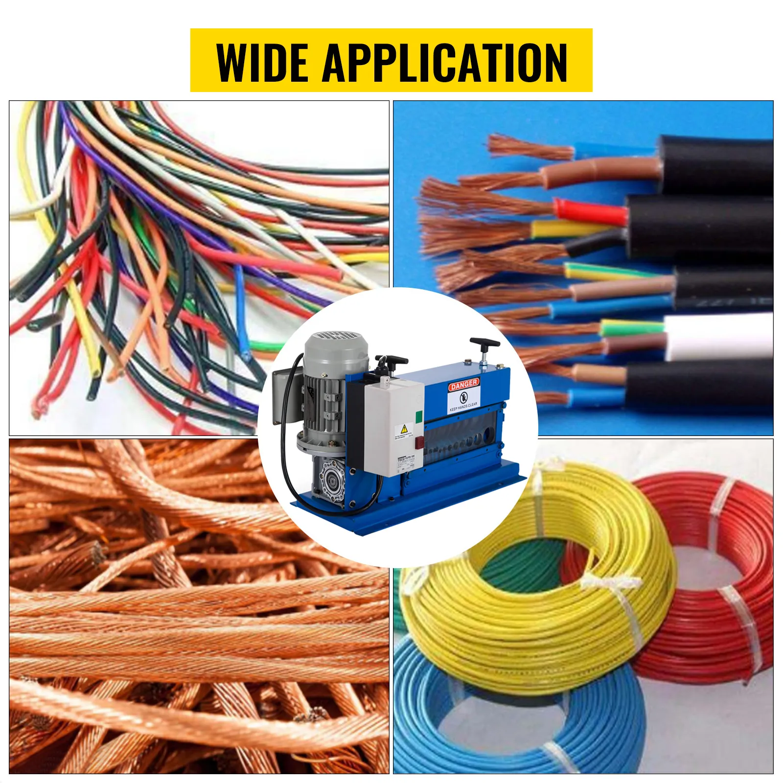 Máquina peladora de cables VEVOR para diversos cables; hilos de cobre y rollos de alambre.