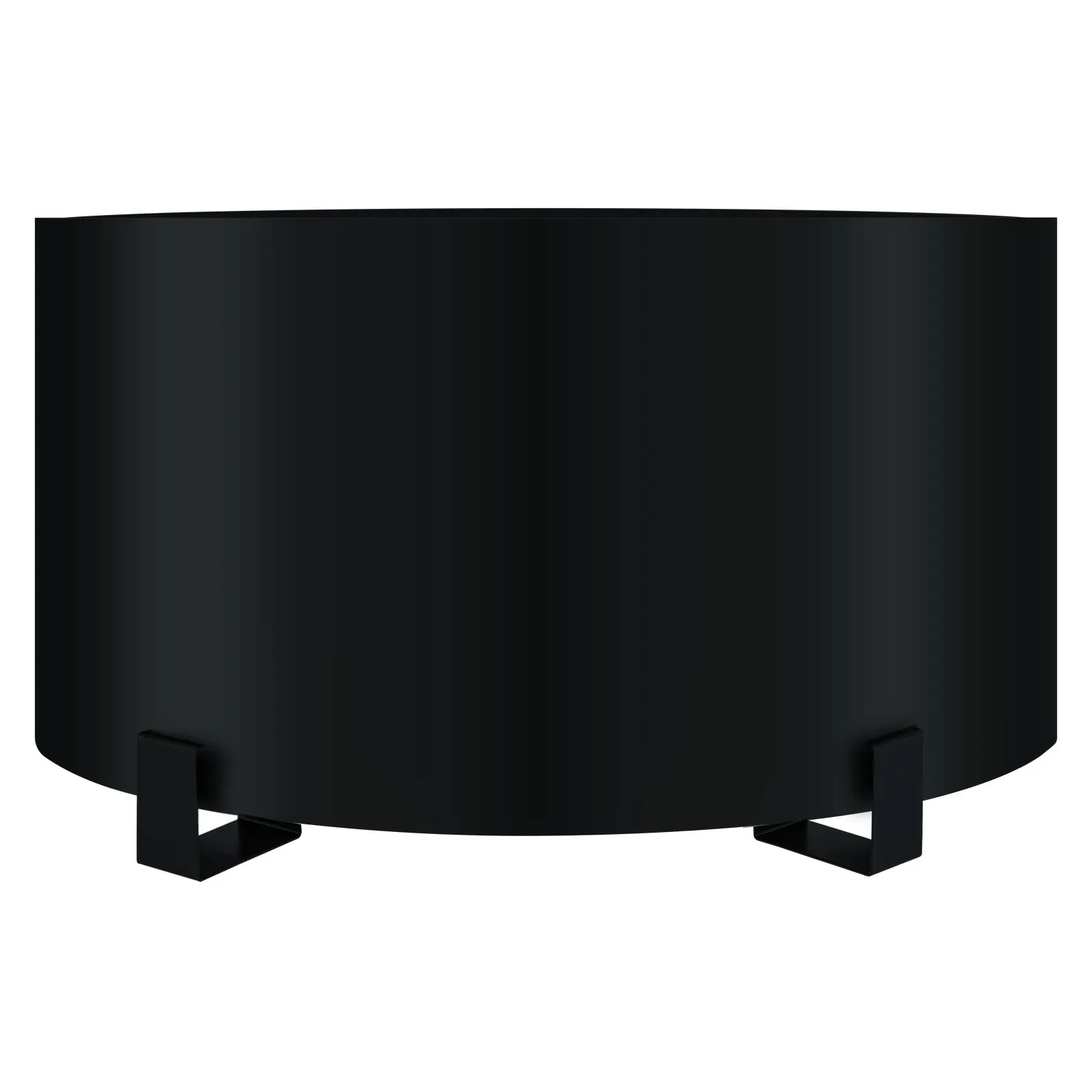 Brasero sin humo VEVOR negro con un diseño elegante y una base de metal resistente.