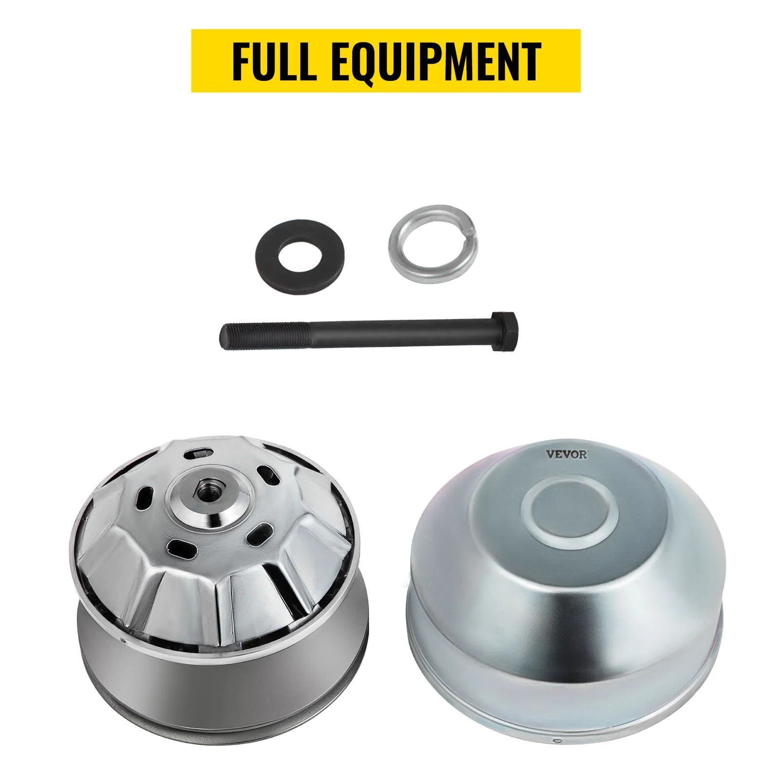 VEVOR golf cart drive clutch with mounting bolt, washer, and circlip.