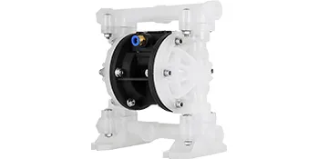 VEVOR air-operated diaphragm pump in white and black with visible fittings and bolts.