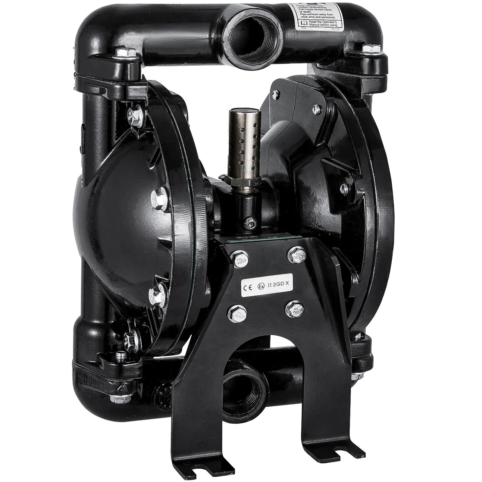 VEVOR air-operated diaphragm pump with black casing and multiple bolts visible