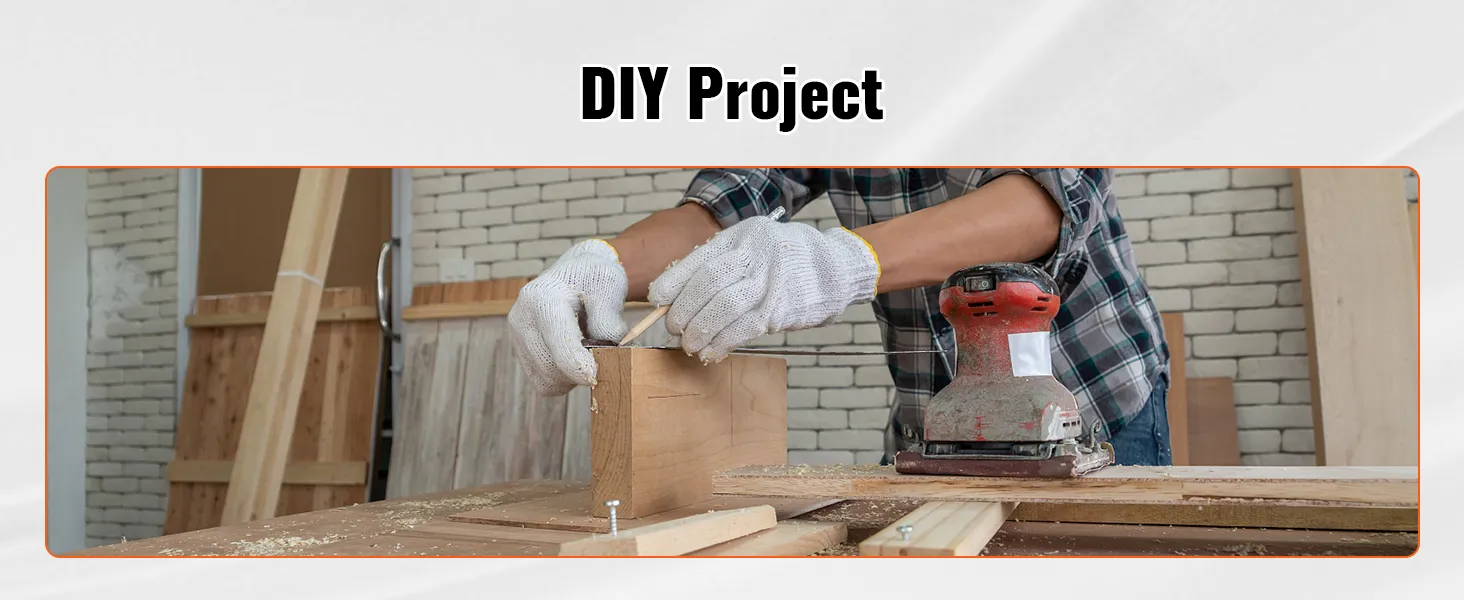 person crafting wood with a sander and VEVOR planer stand for a diy project in a workshop.