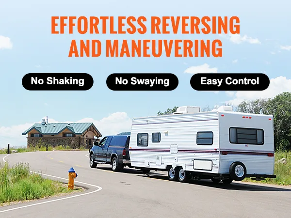 Enganche de distribución de peso VEVOR para remolque estable, sin vibraciones ni balanceos, maniobras sin esfuerzo.