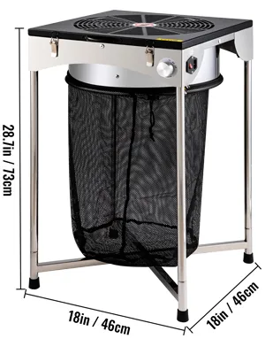 VEVOR bud leaf trimmer, 28.7 in tall, 18 in wide, and 18 in deep.