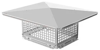 Tapa de chimenea VEVOR de acero inoxidable con lados de malla y parte superior inclinada para mayor durabilidad.