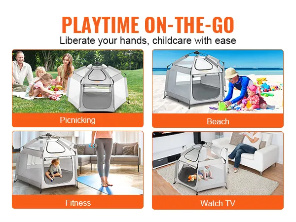 VEVOR-Babylaufstall für Picknick, Strand, Fitness und Fernsehen. Befreien Sie Ihre Hände mühelos.