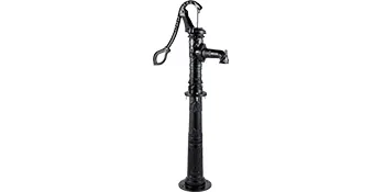 Bomba de agua manual VEVOR negra con diseño alto clásico y mango curvo.