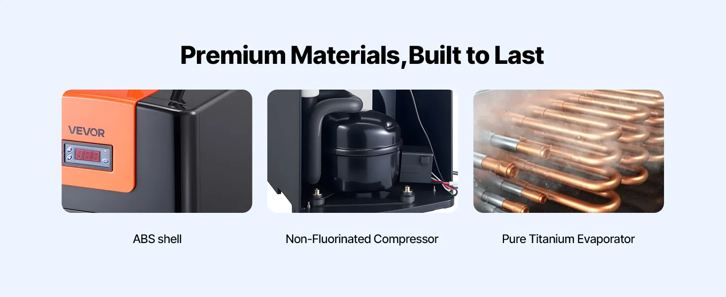Aquarium Chiller 52 Gallon 1/10 HP Water Chiller Hydroponics Fish Tank