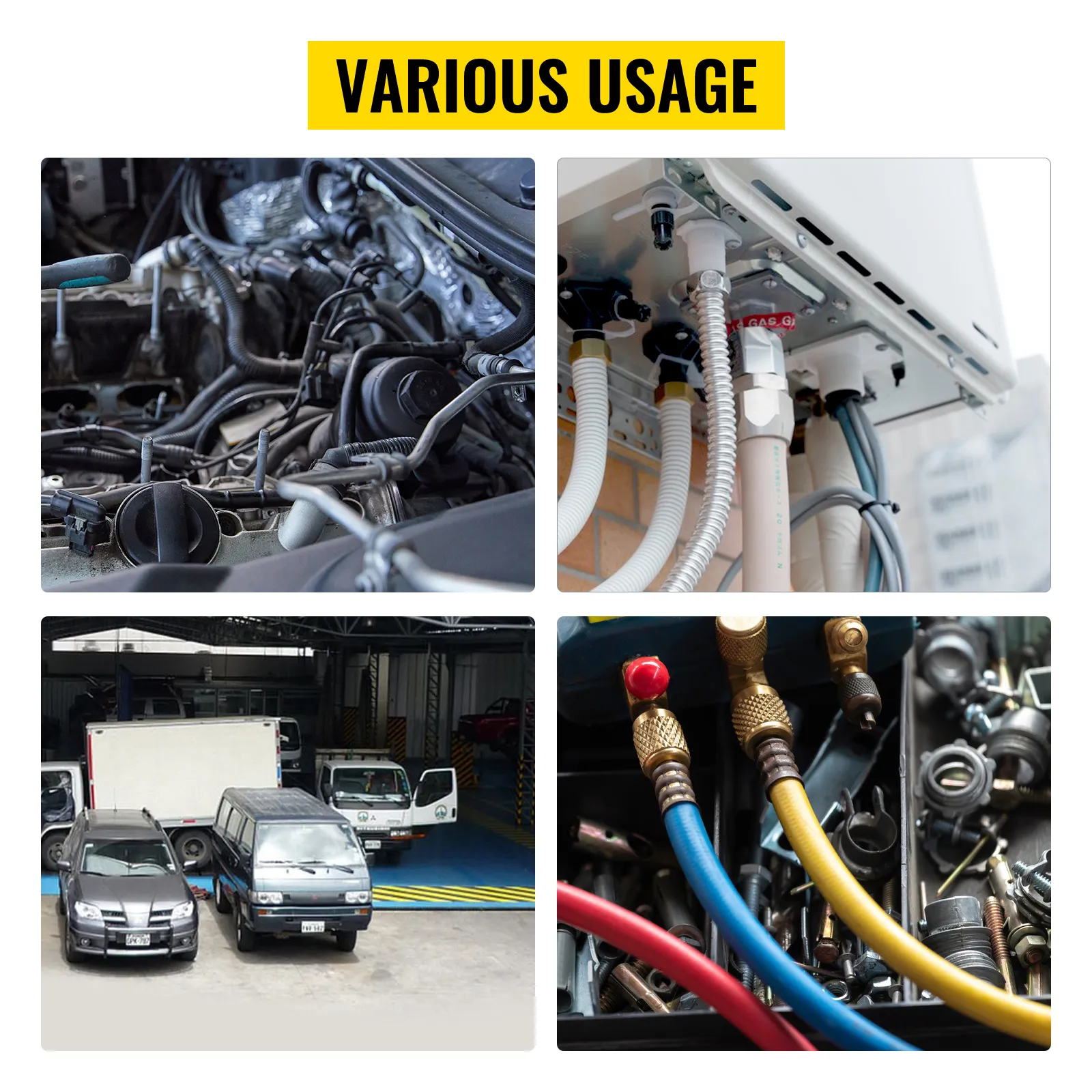 various automotive and hvac applications showcasing VEVOR ac hose crimper.