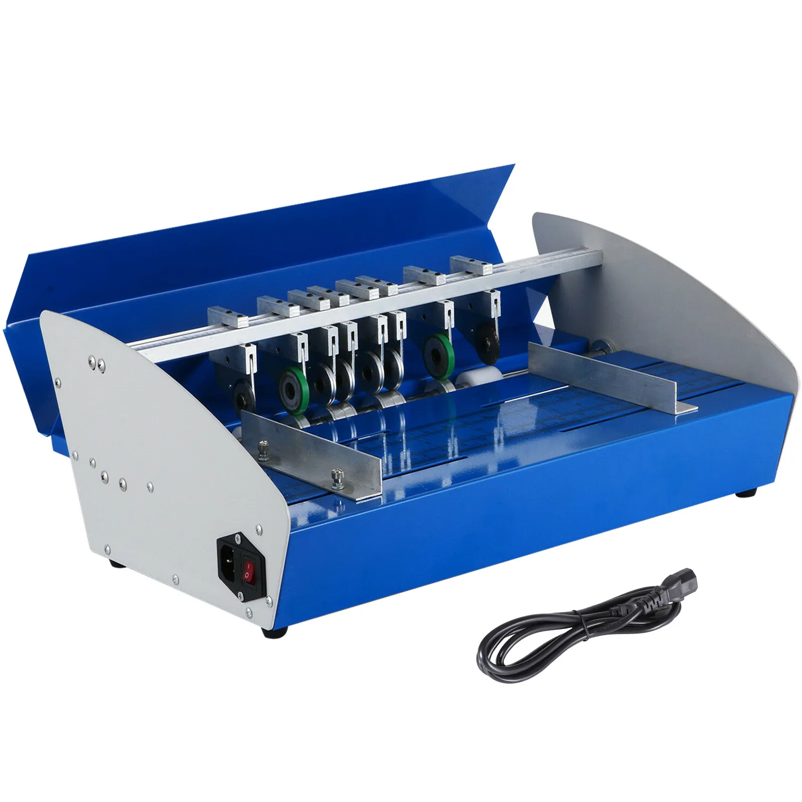 Elektrische Rillmaschine von VEVOR mit verstellbaren Klingen und Netzkabel.