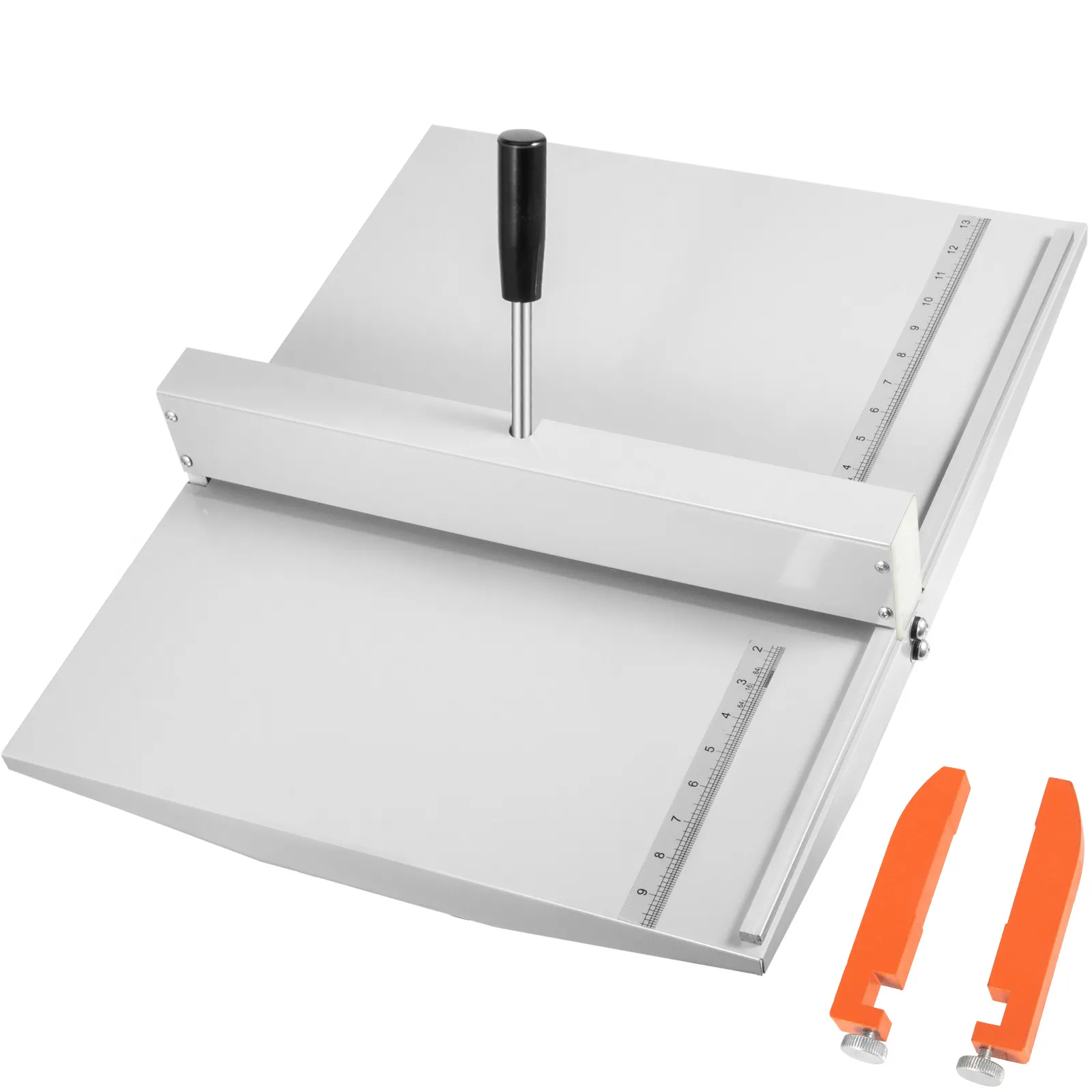 VEVOR-Rillmaschine mit Linealführung und Griff, inklusive zwei orangefarbenen Rillwerkzeugen.