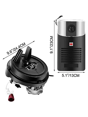 Abre-puertas enrollables de garaje VEVOR con dimensiones de 9,6" x 9,6" y 9,1" x 5,1".