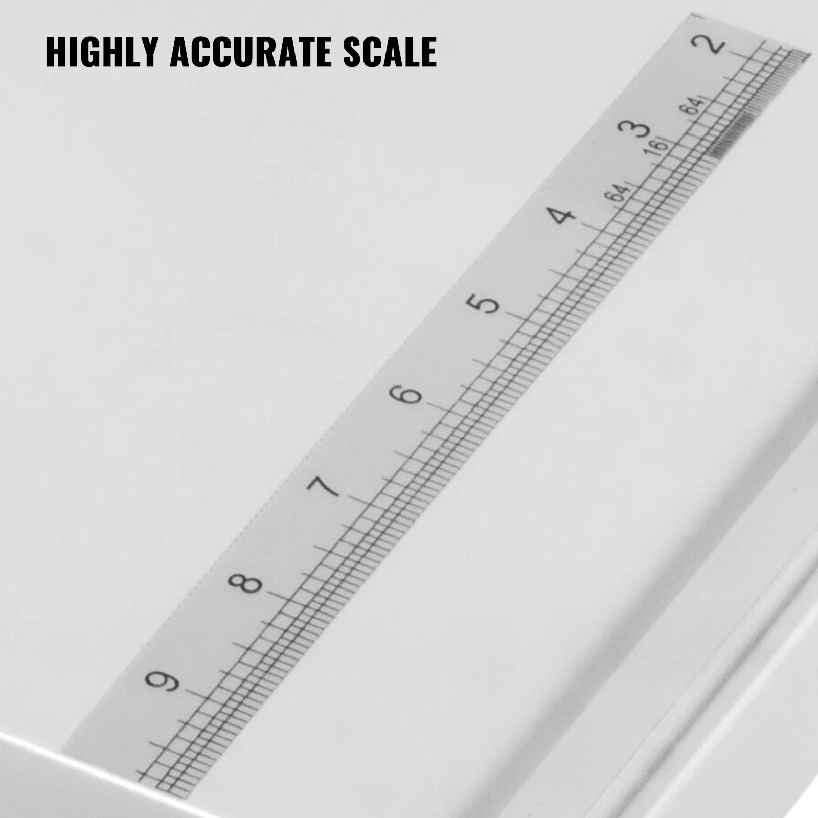highly accurate scale on the VEVOR creasing machine, clear measurements displayed.