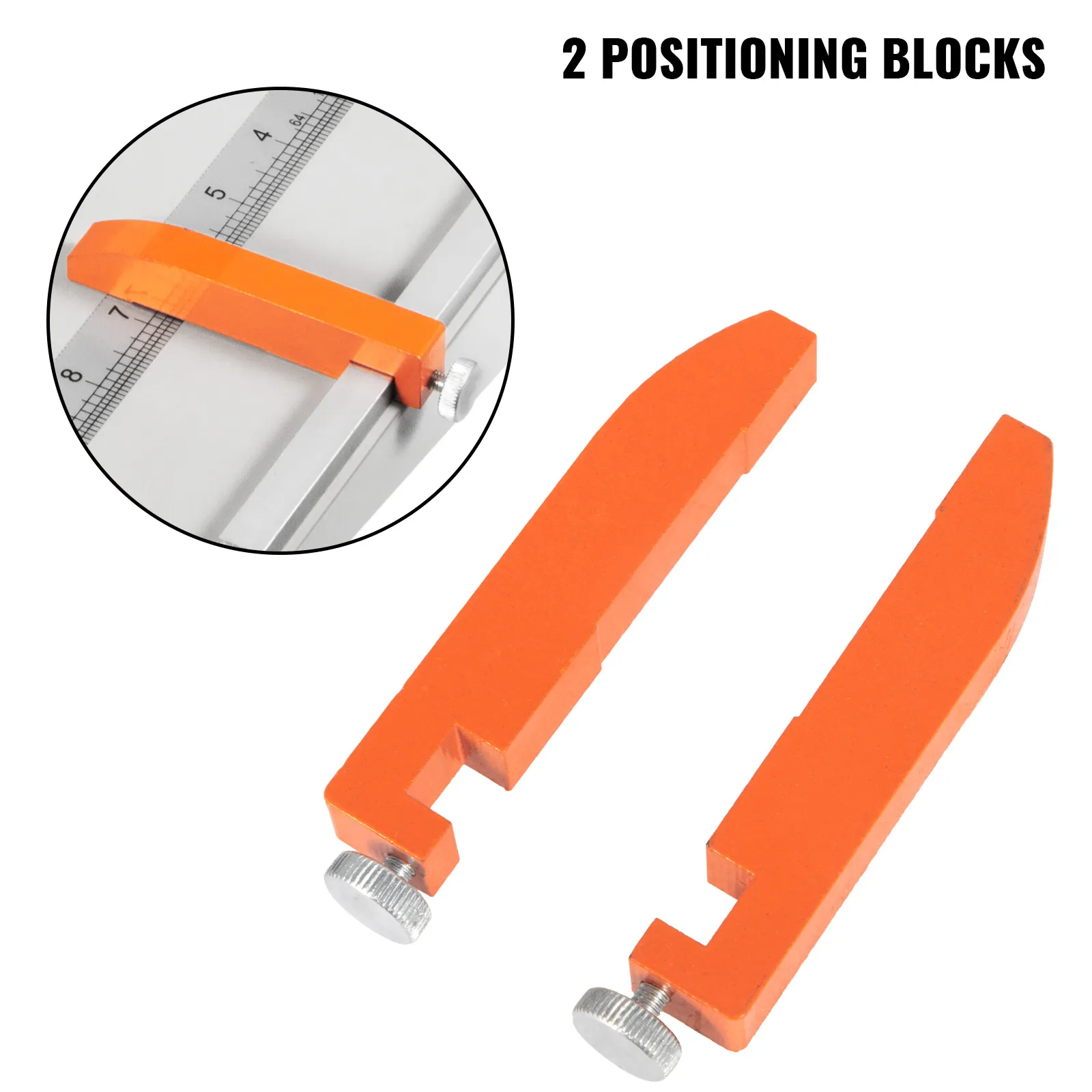 VEVOR creasing machine orange positioning blocks with screws for precise adjustment.