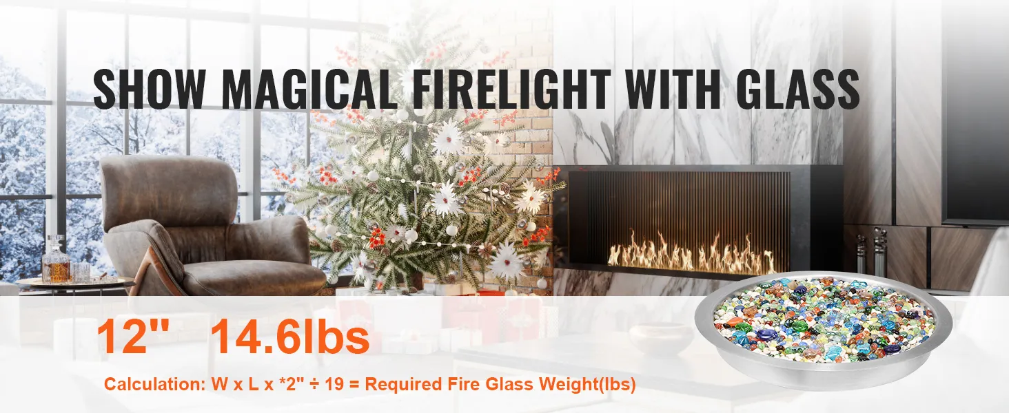 Затишна різдвяна вітальня з піччю VEVOR, каміном, що світиться, та ялинкою.