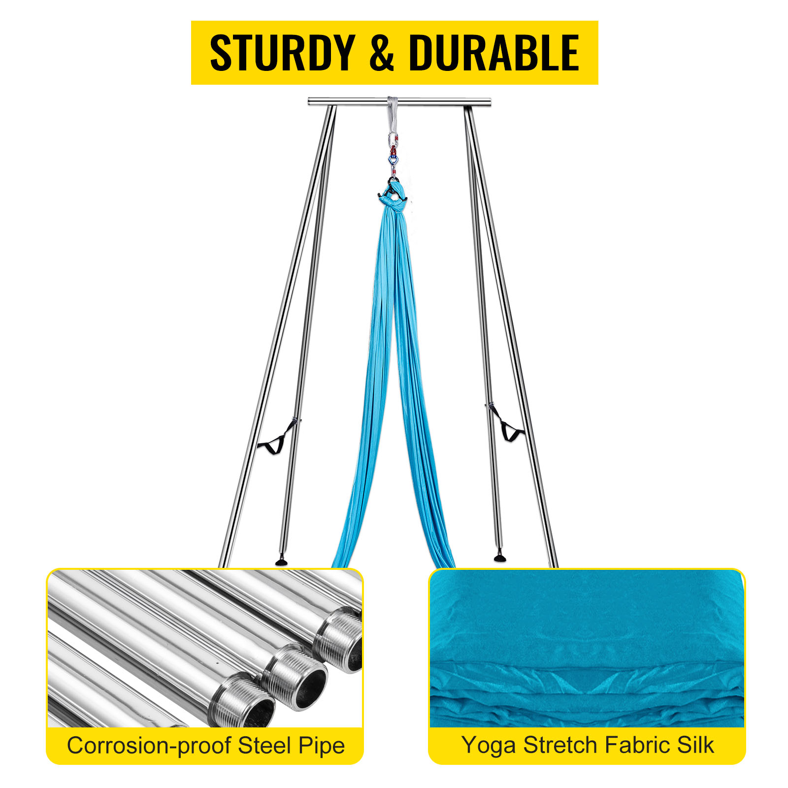VEVOR Yoga Sling Inversion, 9.6 FT Height Inversion Yoga