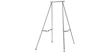 VEVOR yoga sling inversion stand with sturdy metal frame and leg straps.